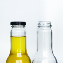 Empty Olive Oil Condiment Sauce Bottles Custom Vnegar with Metal Screw lid 250ml 275ml 375ml Spice Glass Bottle